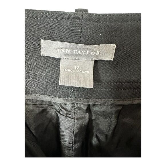 Ann Taylor black size 12 dress pants polyester blend - Picture 2 of 8